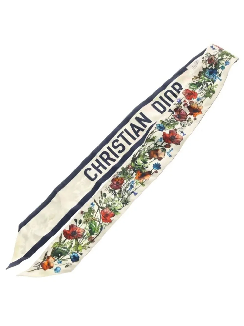 Dior D-millefiori Mitzah Flower Print Silk Twilly Scarf